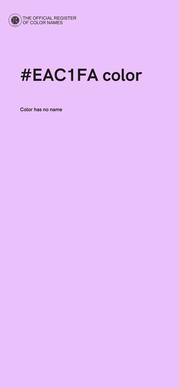 #EAC1FA color image