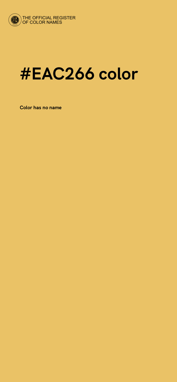 #EAC266 color image