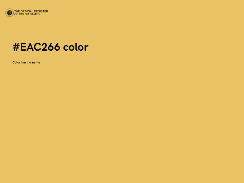 #EAC266 color image