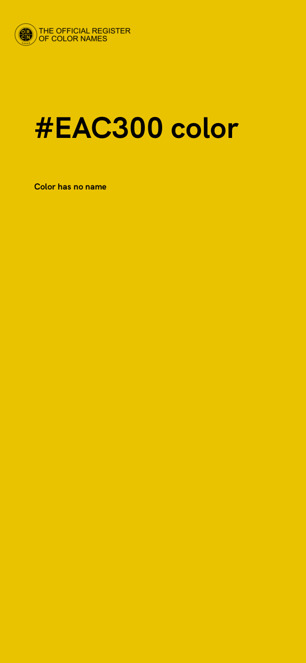 #EAC300 color image