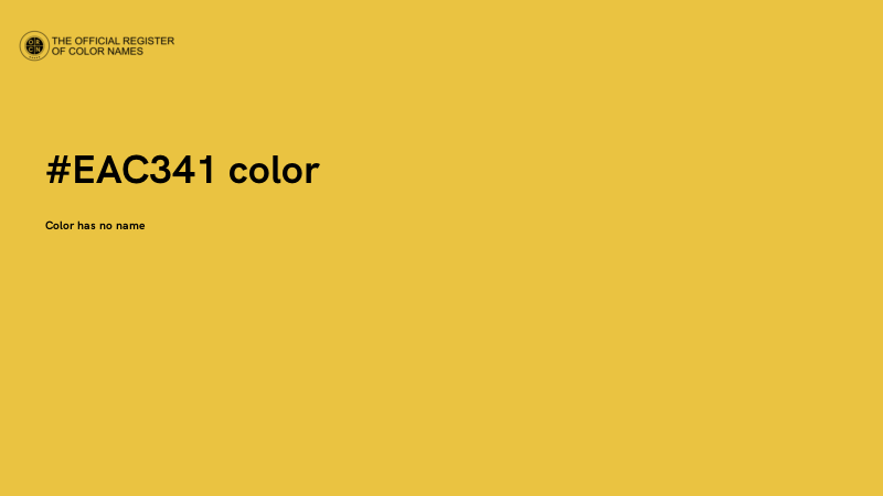 #EAC341 color image