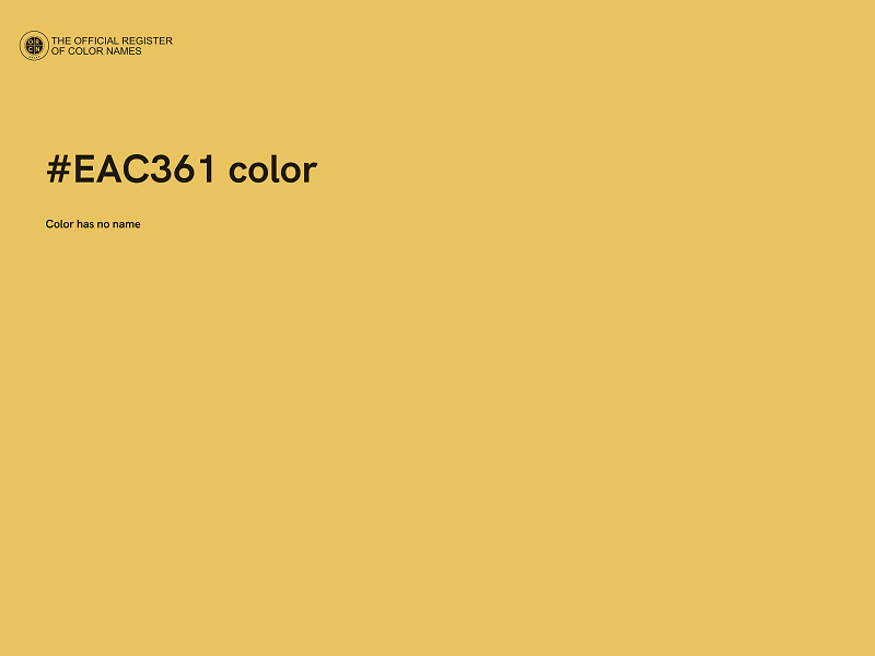 #EAC361 color image