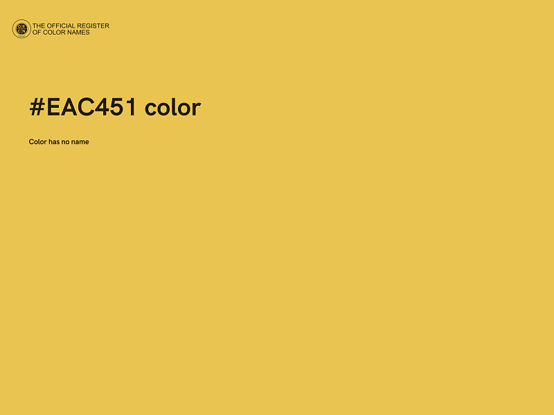 #EAC451 color image