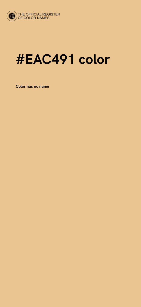 #EAC491 color image