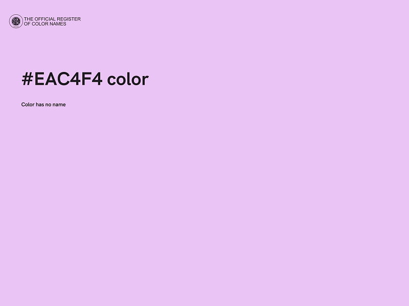 #EAC4F4 color image