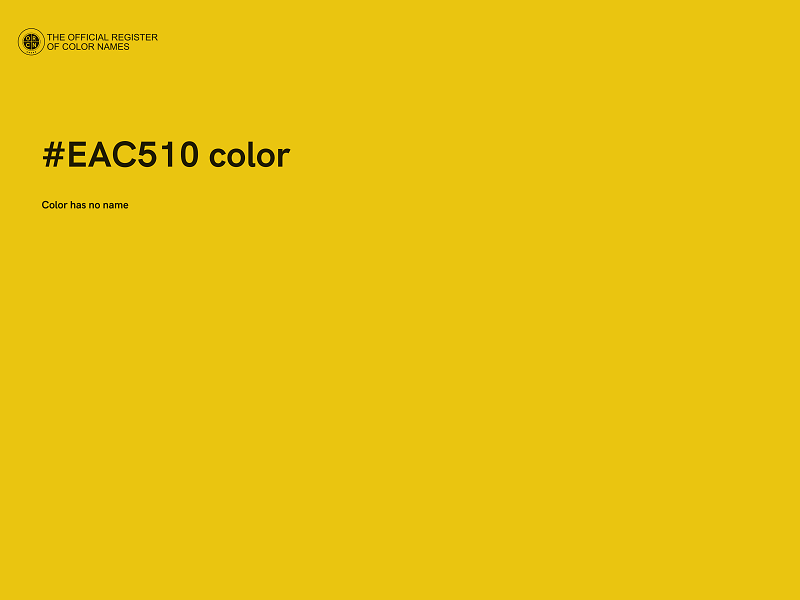 #EAC510 color image