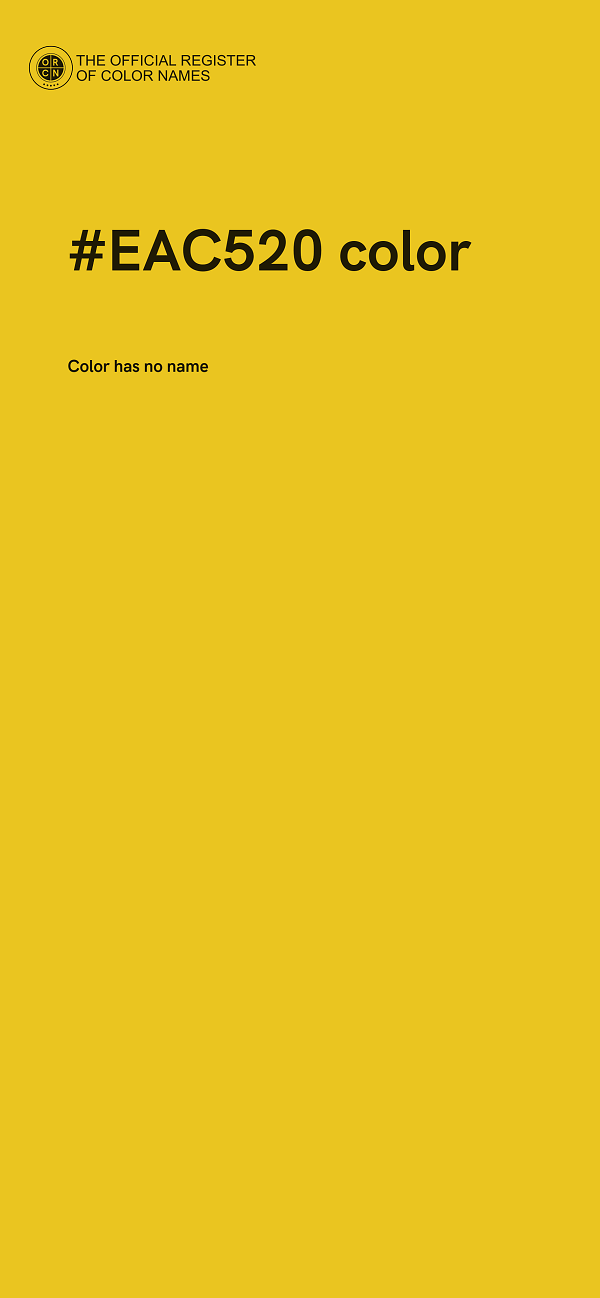 #EAC520 color image