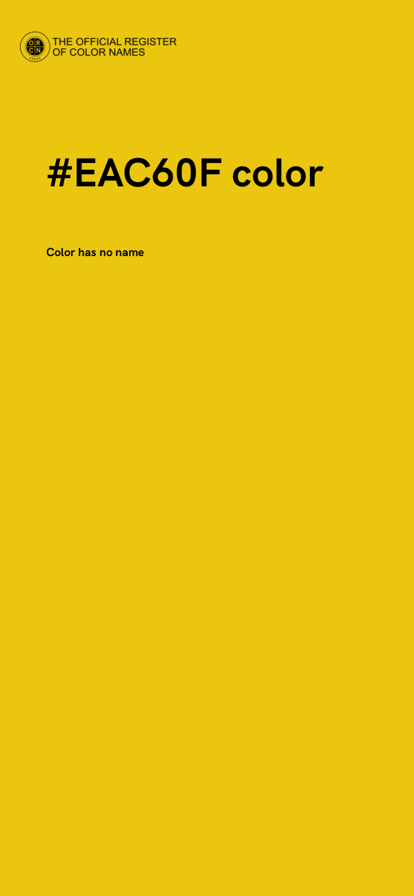 #EAC60F color image