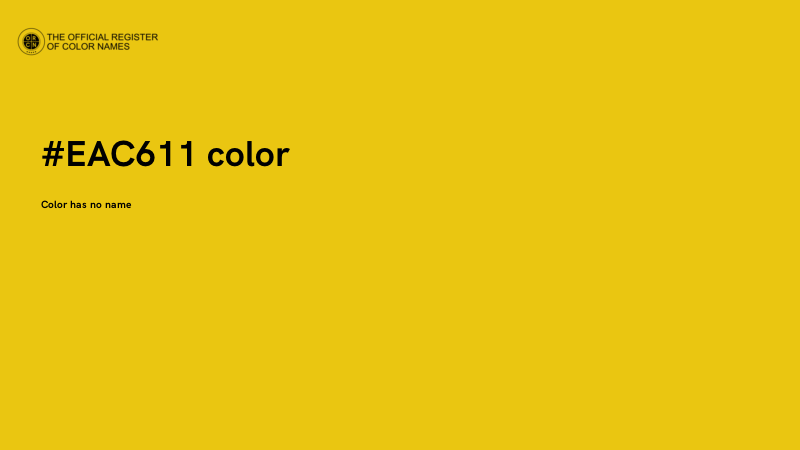#EAC611 color image