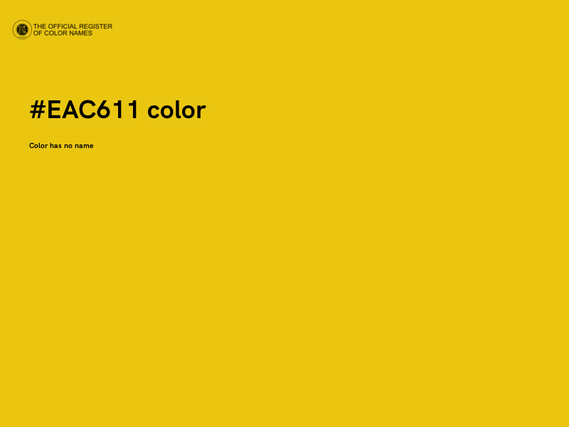 #EAC611 color image