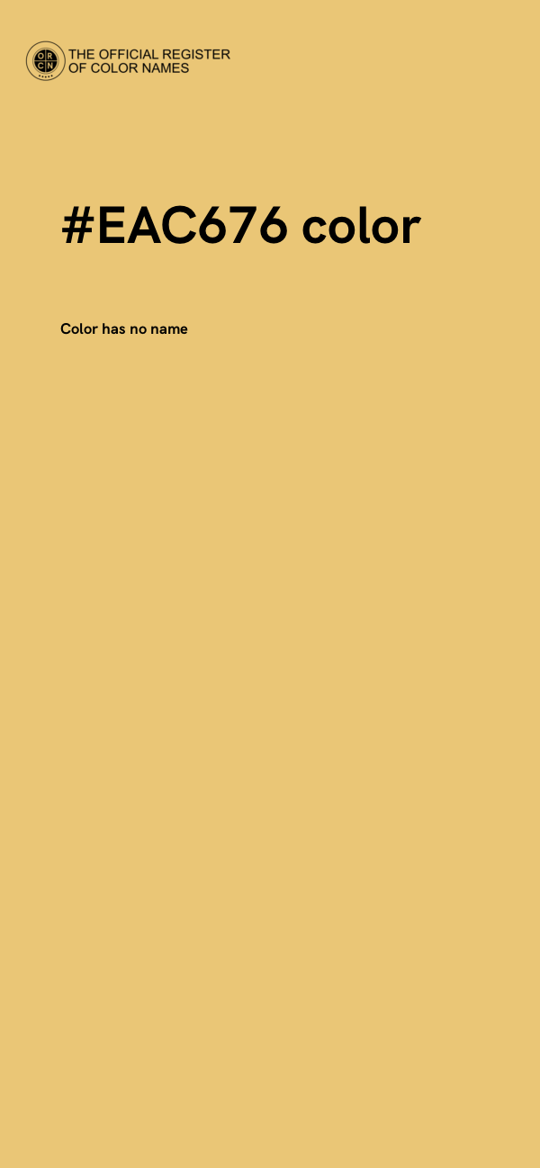 #EAC676 color image