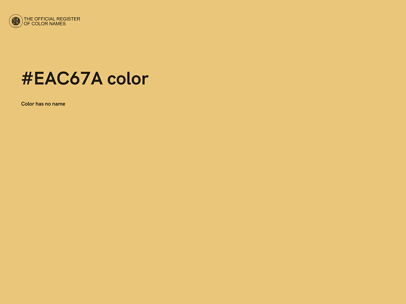 #EAC67A color image