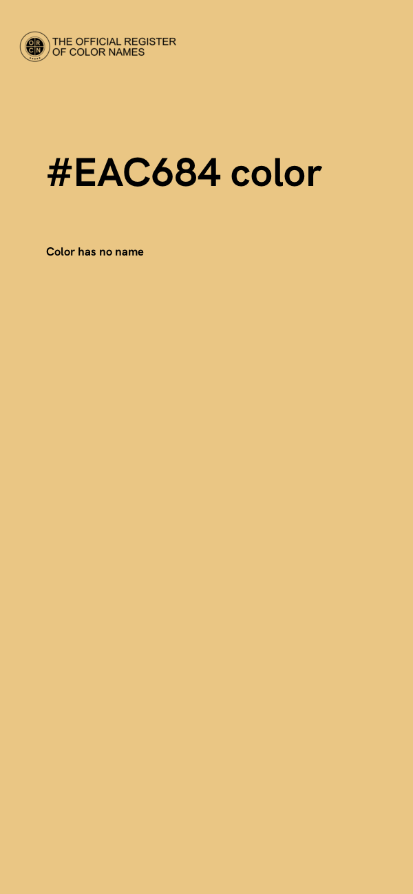 #EAC684 color image