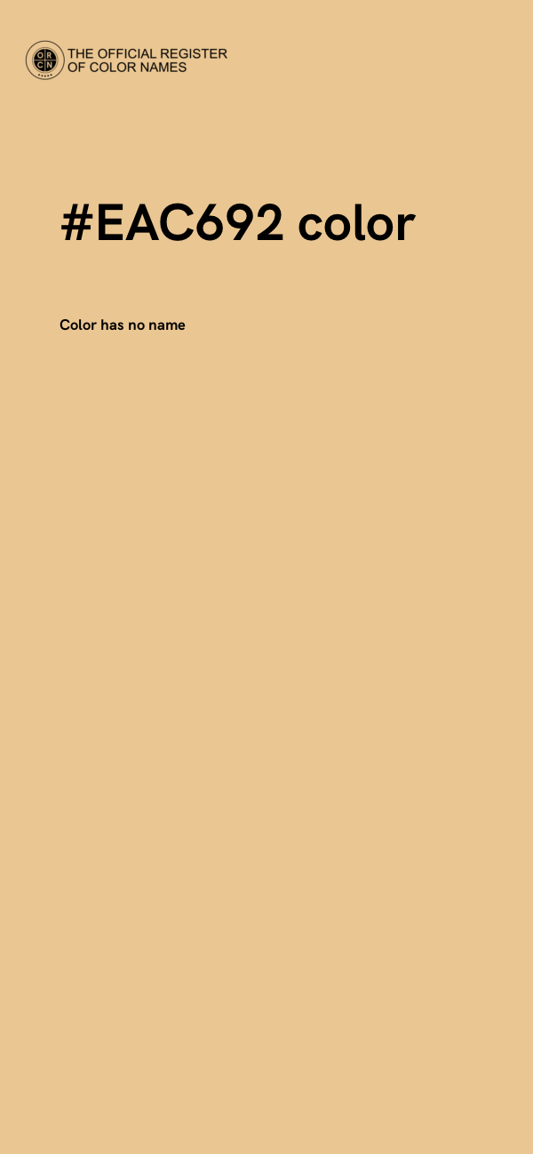 #EAC692 color image