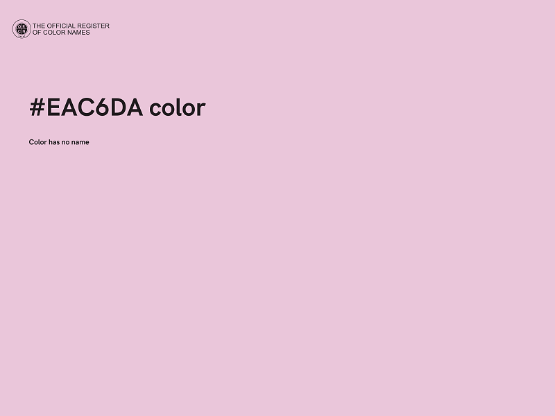 #EAC6DA color image