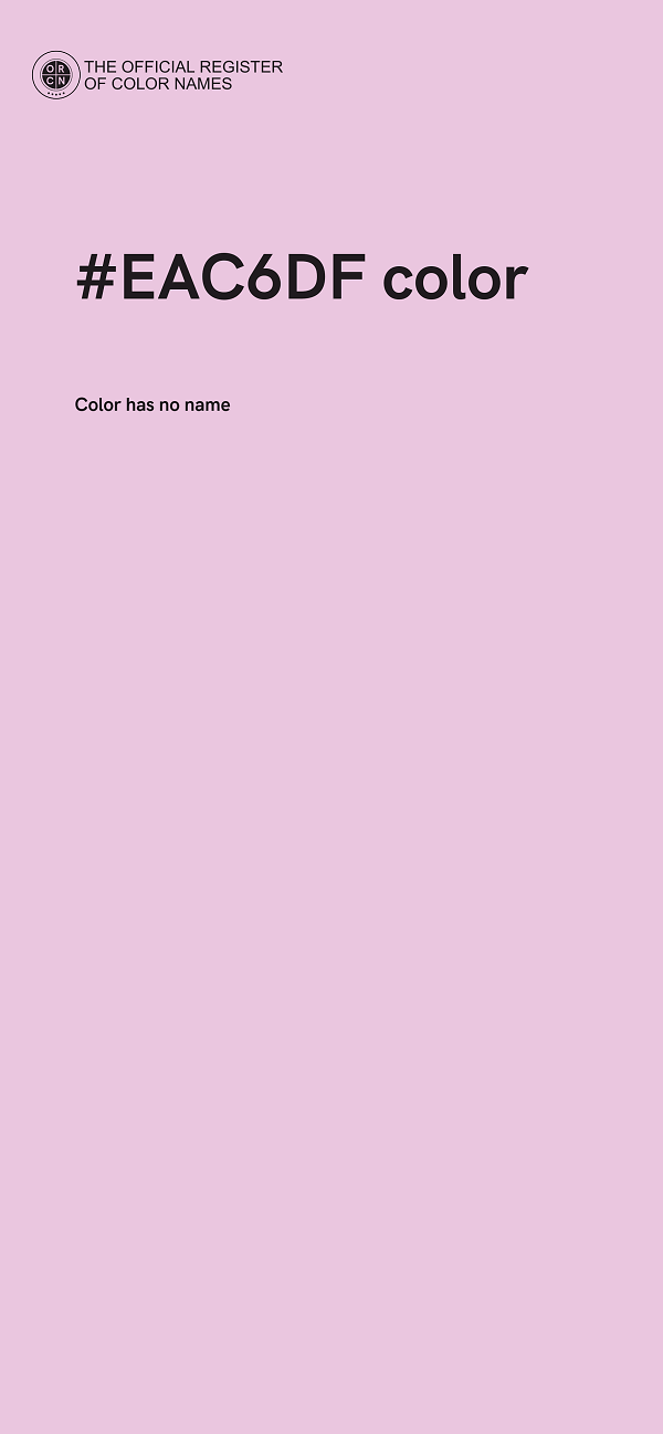 #EAC6DF color image