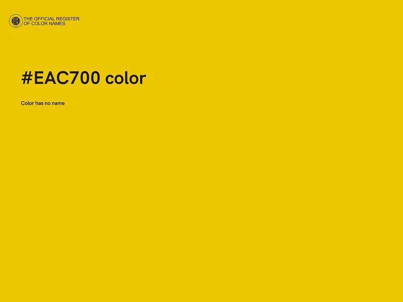 #EAC700 color image