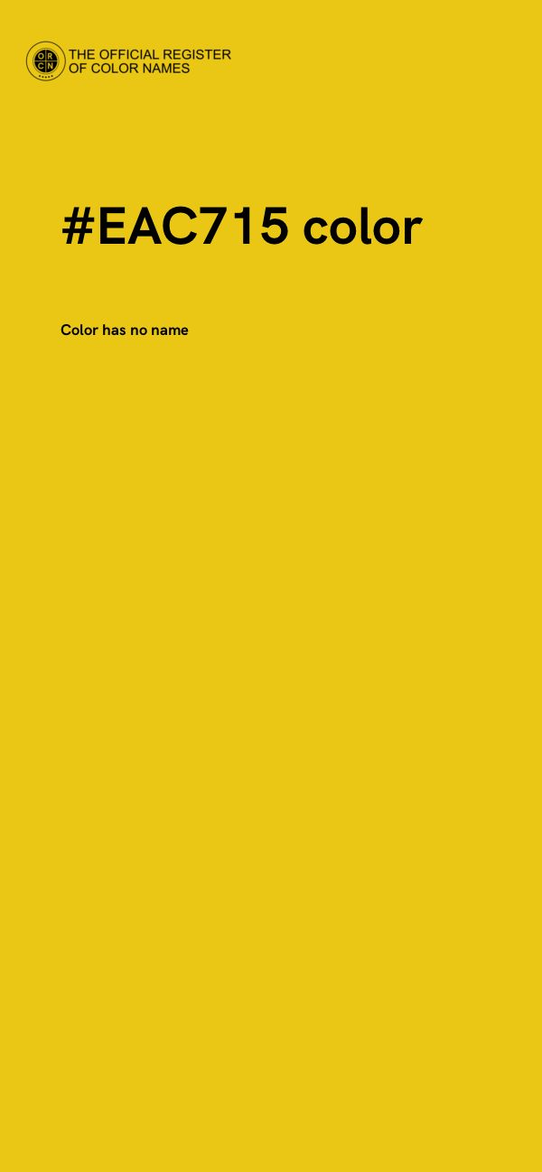 #EAC715 color image