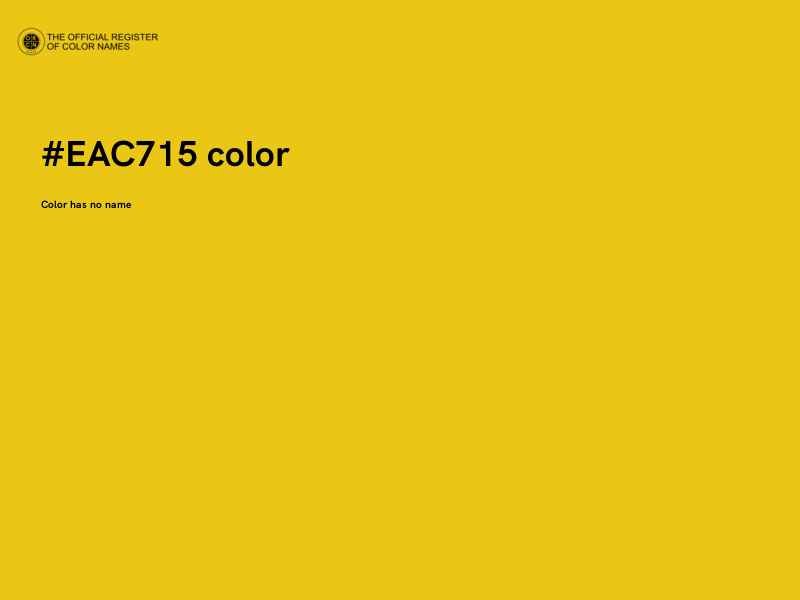 #EAC715 color image