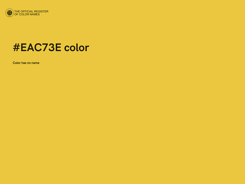 #EAC73E color image