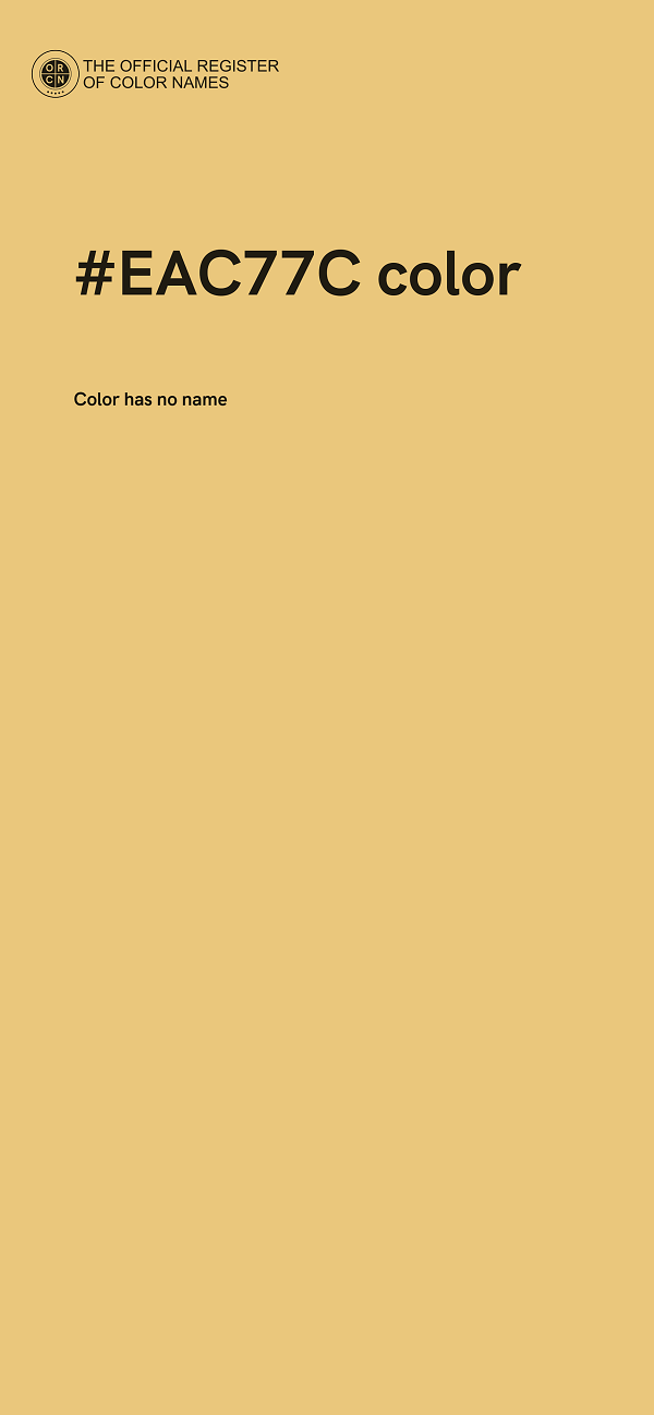 #EAC77C color image