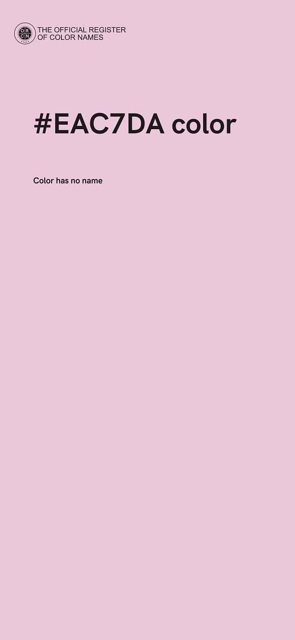 #EAC7DA color image