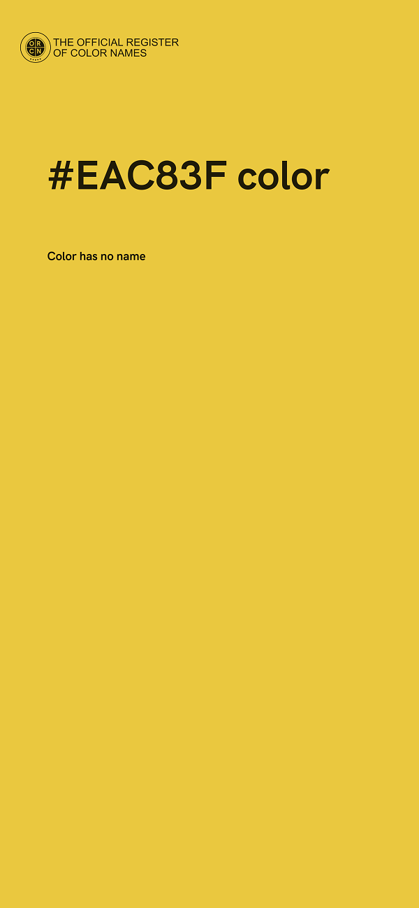 #EAC83F color image