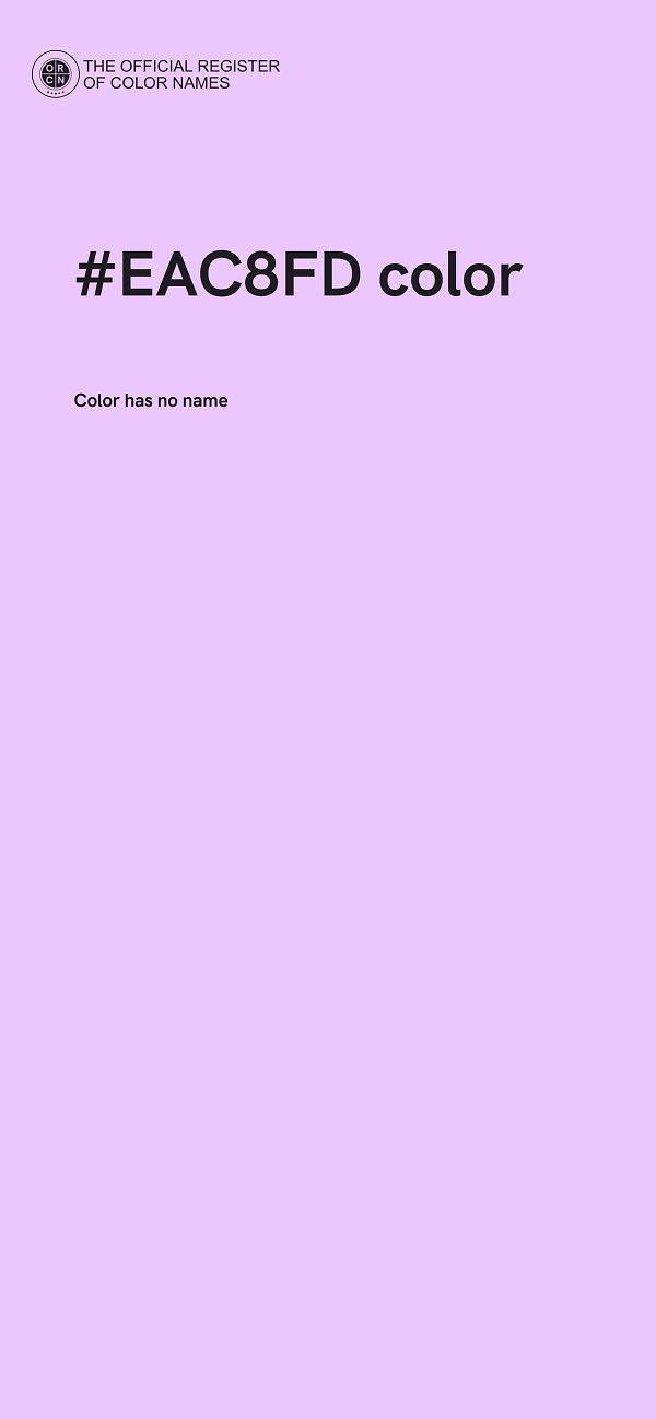 #EAC8FD color image