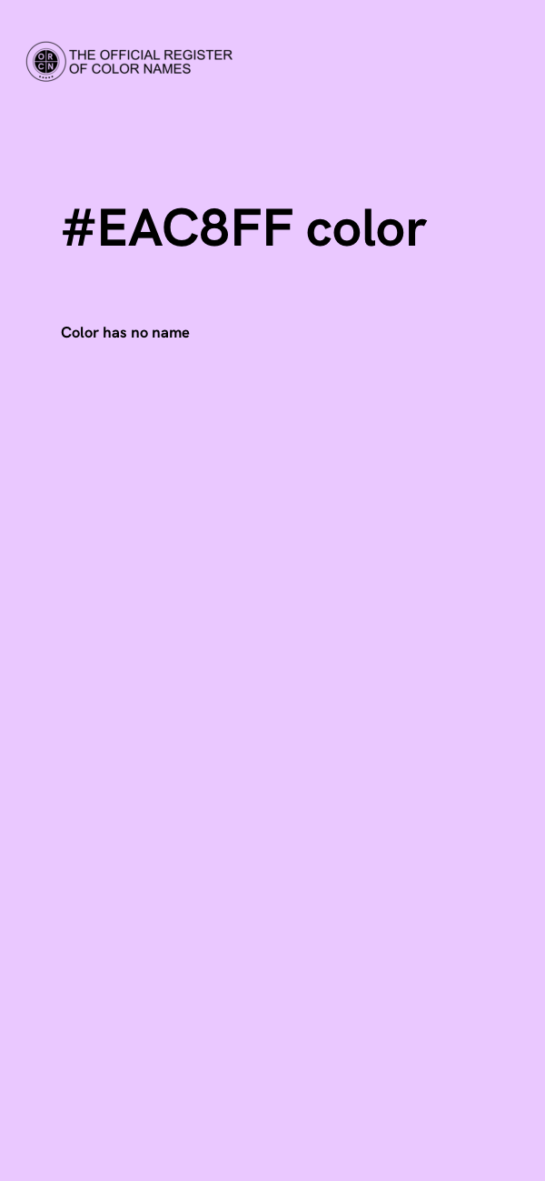 #EAC8FF color image