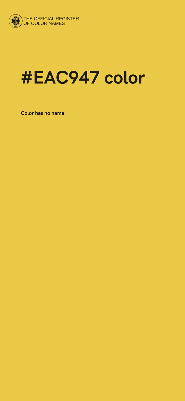 #EAC947 color image