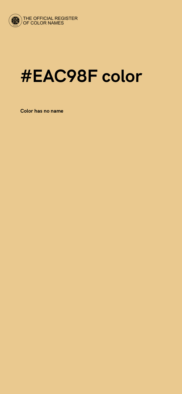 #EAC98F color image