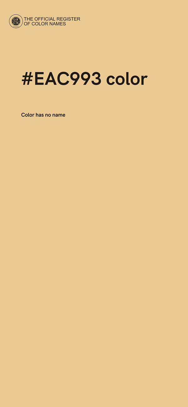 #EAC993 color image