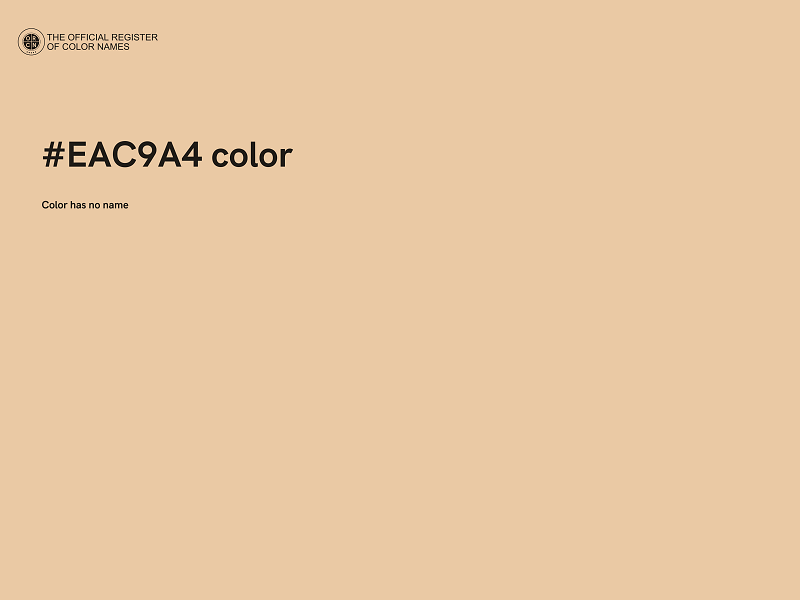 #EAC9A4 color image