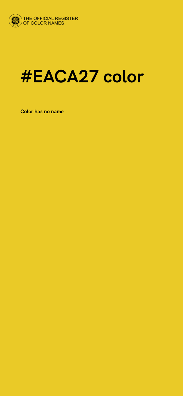 #EACA27 color image