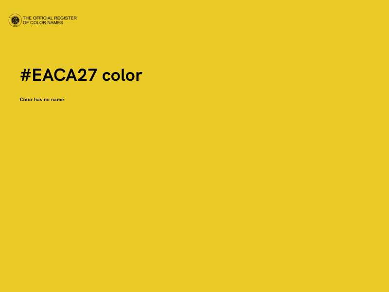 #EACA27 color image
