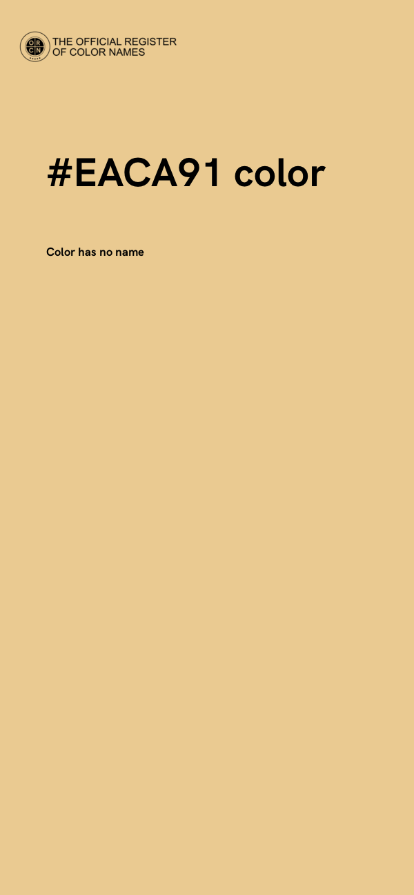 #EACA91 color image