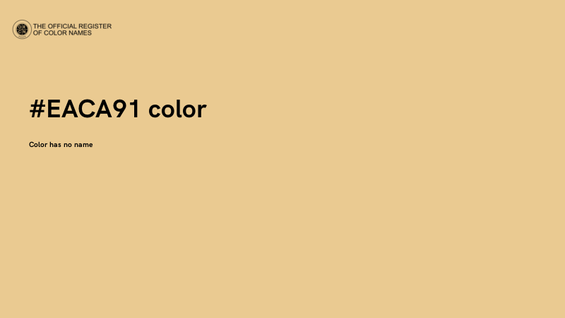 #EACA91 color image
