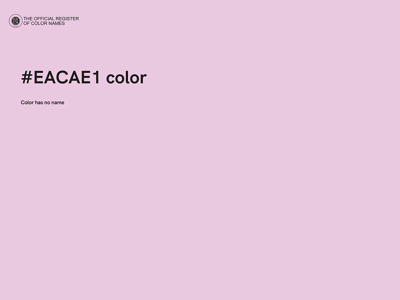 #EACAE1 color image