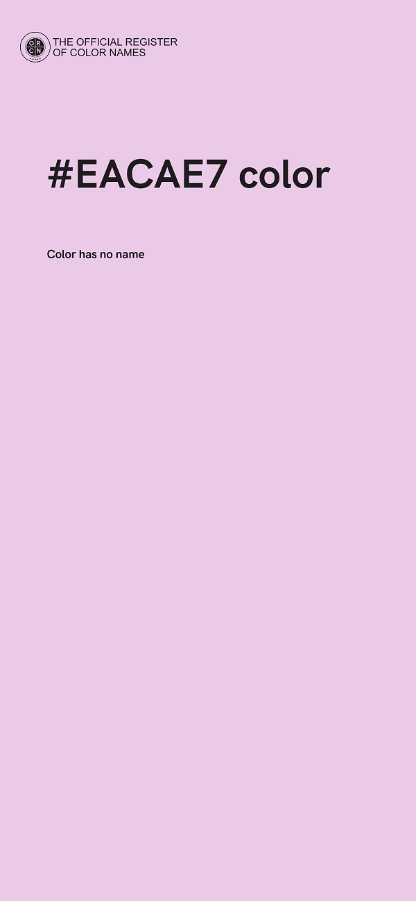 #EACAE7 color image