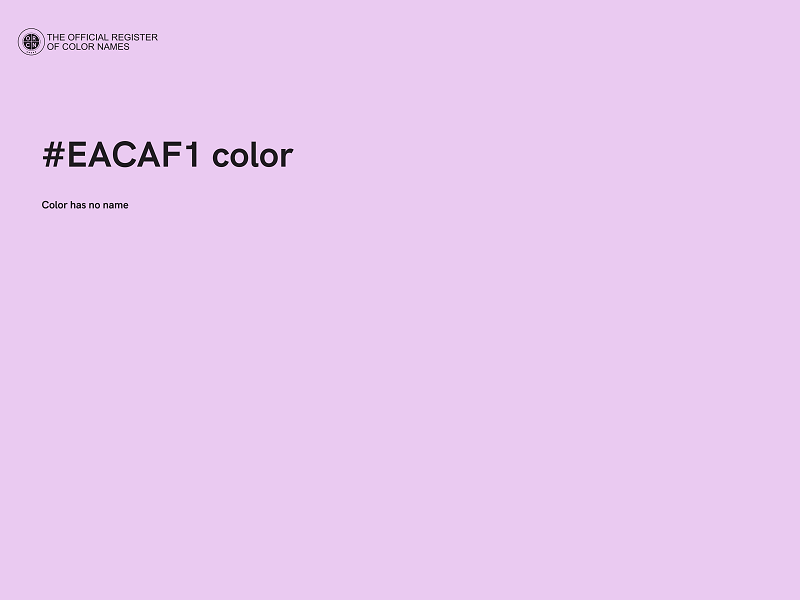 #EACAF1 color image
