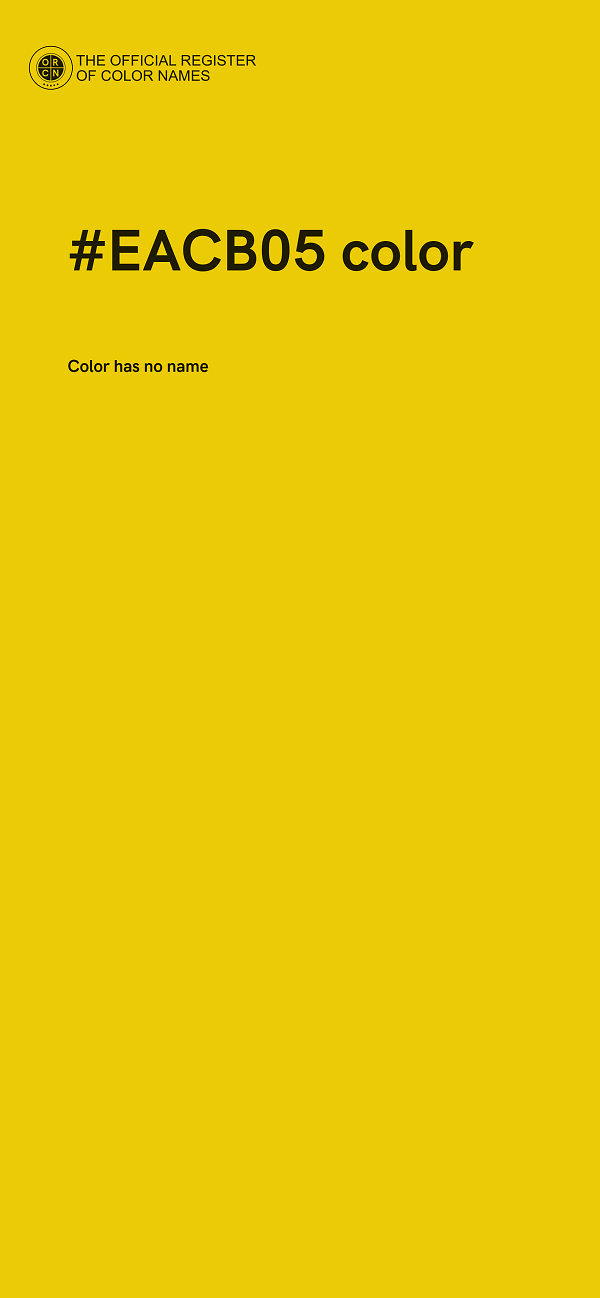 #EACB05 color image