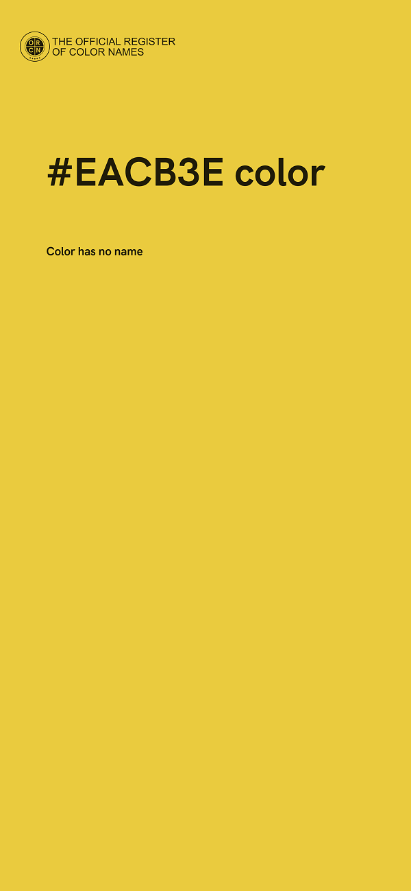 #EACB3E color image