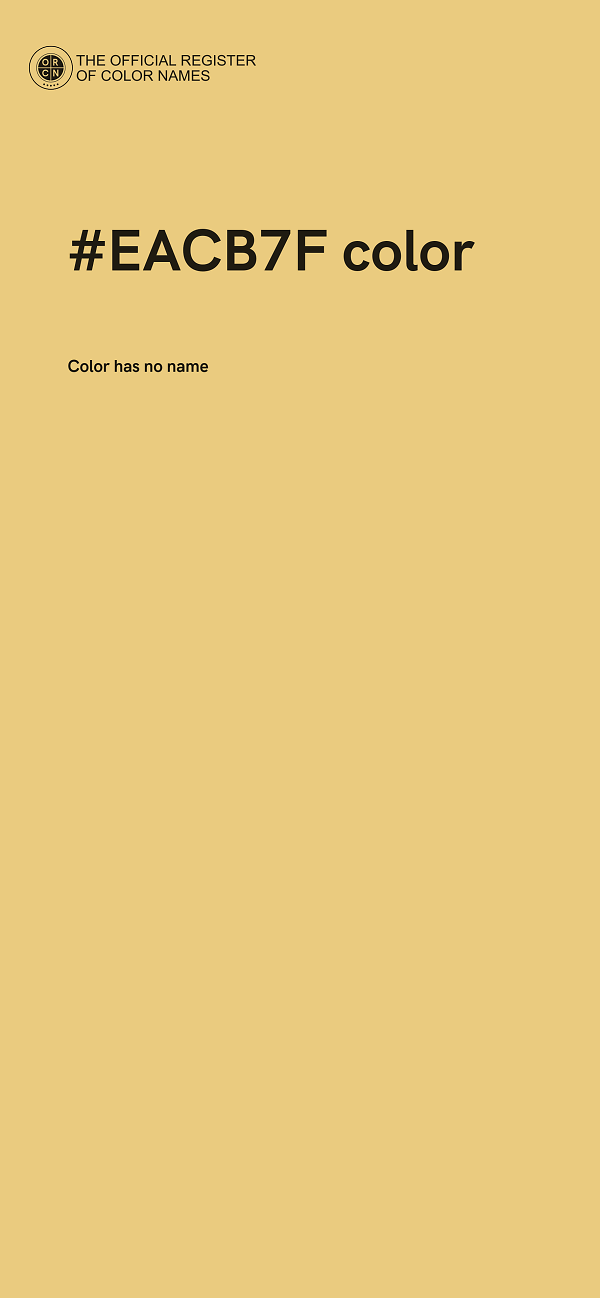 #EACB7F color image