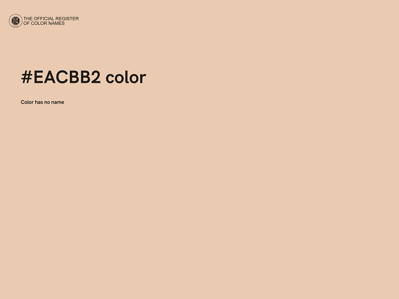 #EACBB2 color image