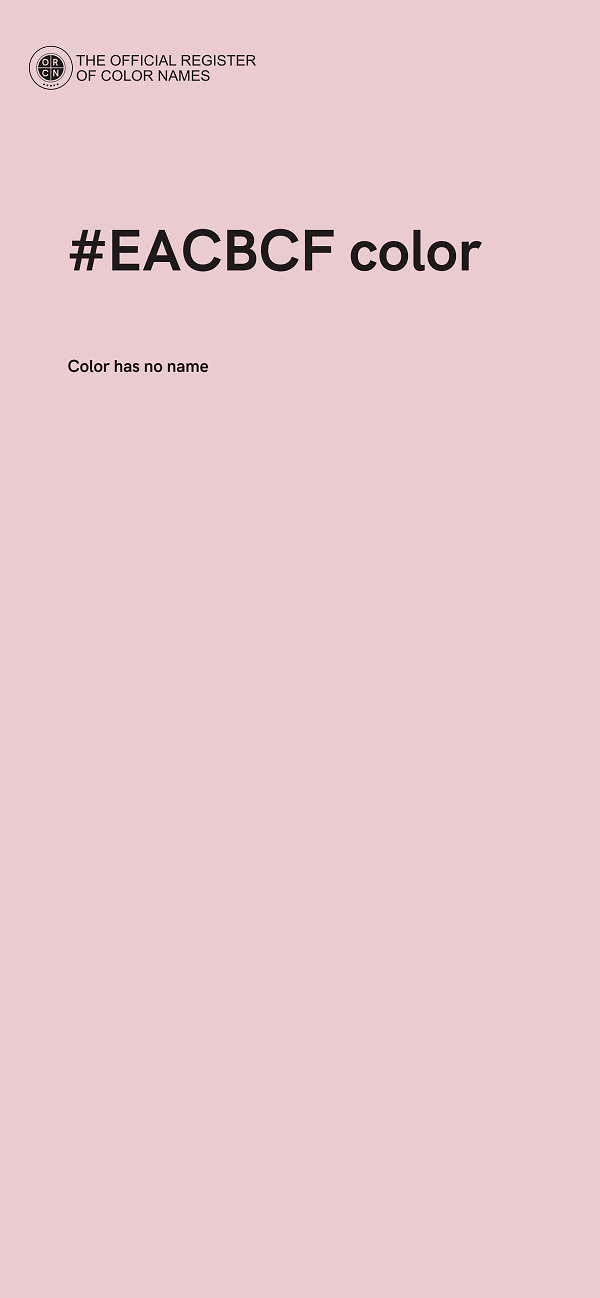 #EACBCF color image