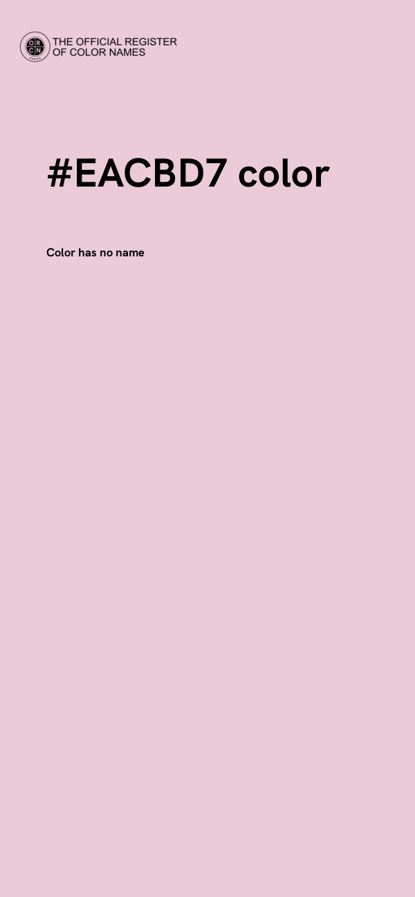 #EACBD7 color image