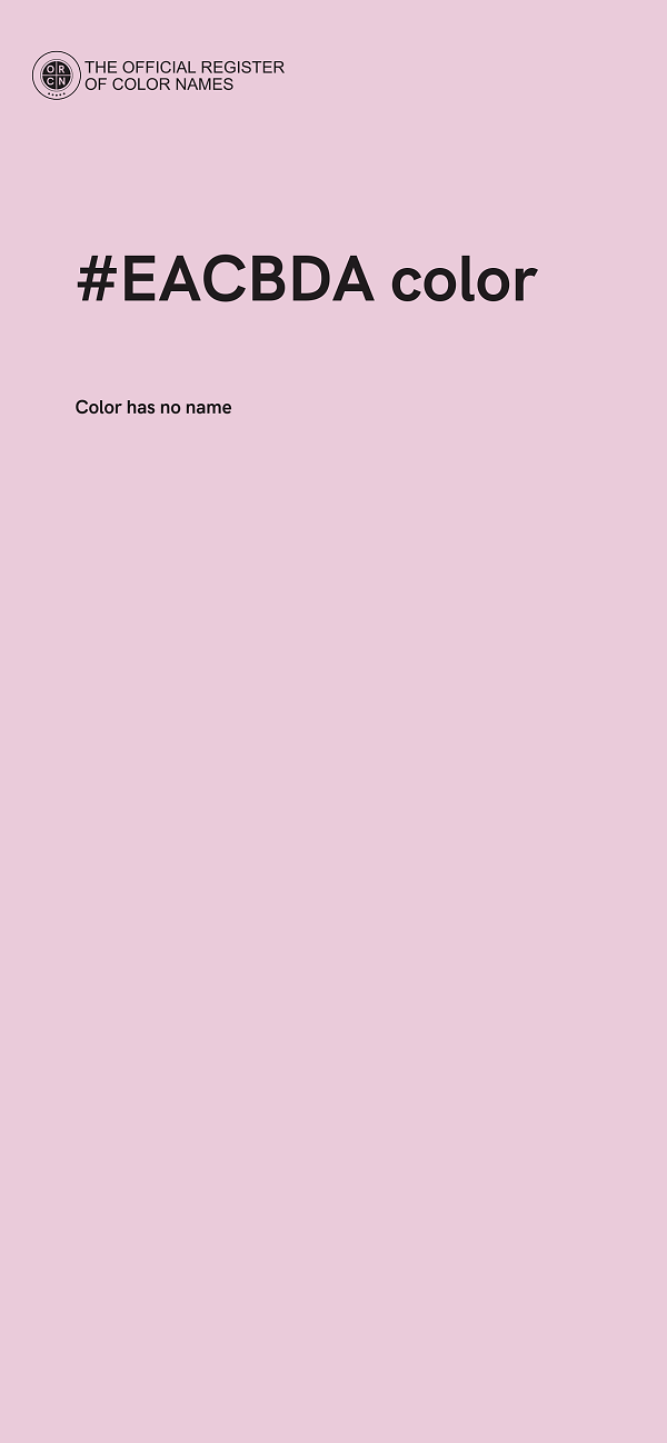 #EACBDA color image