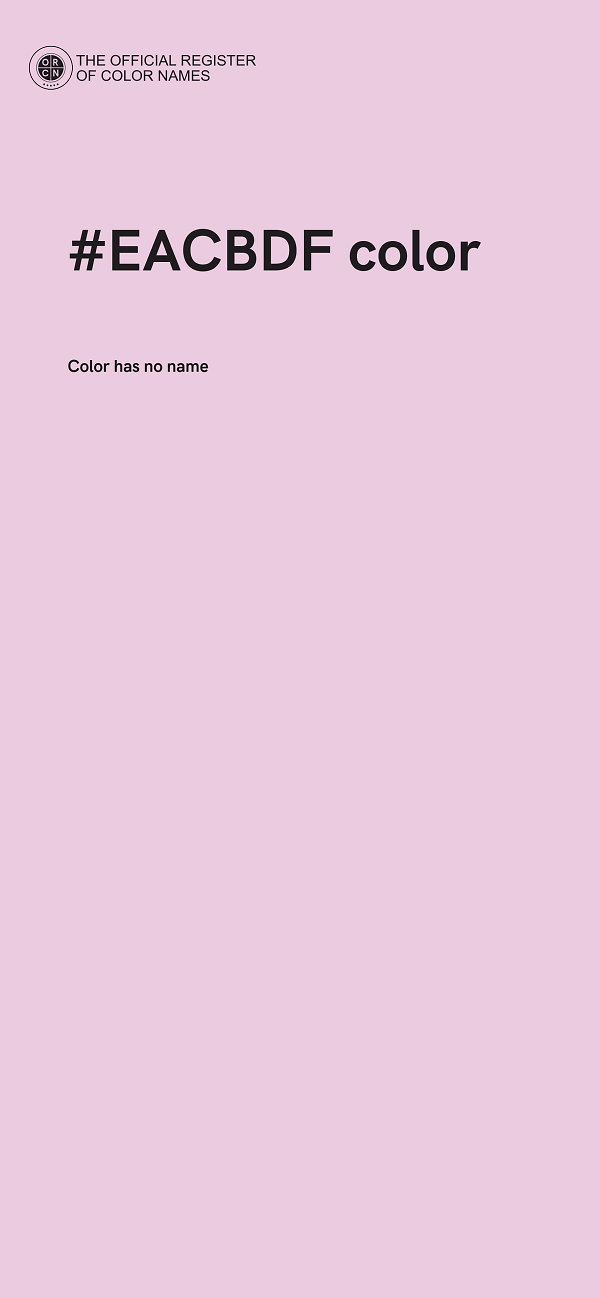 #EACBDF color image