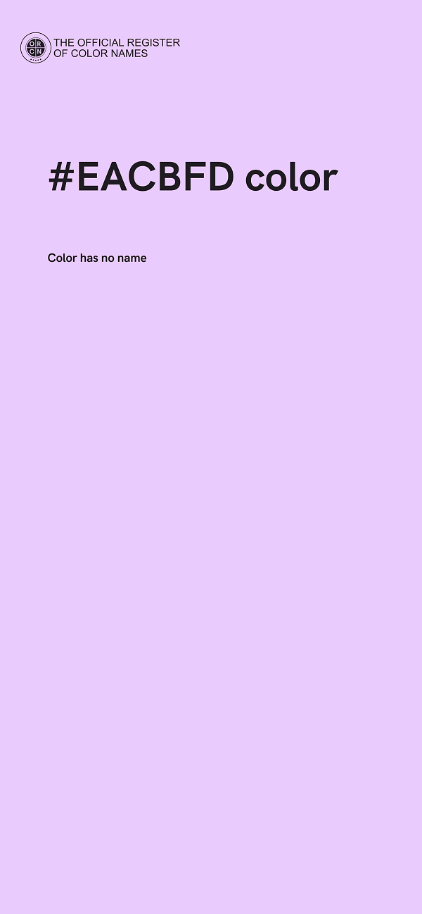 #EACBFD color image