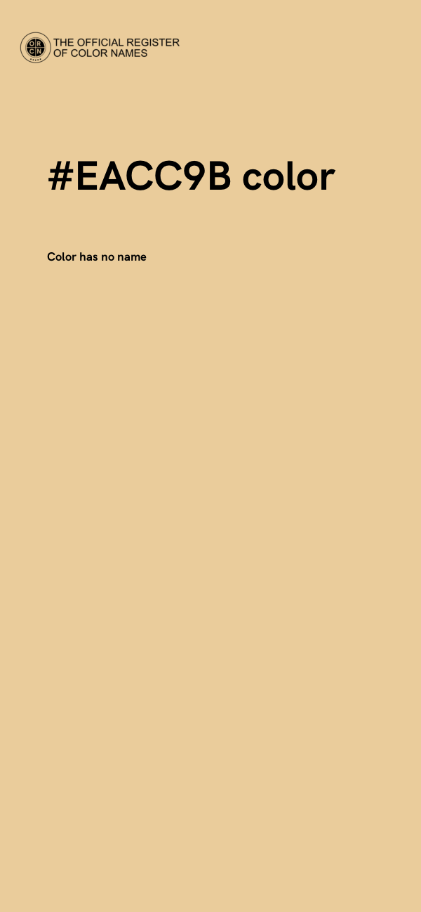 #EACC9B color image